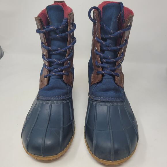 Tommy Hilfiger Women's Brown and Navy Blue Boots Roberta 9m - Picture 2 of 7
